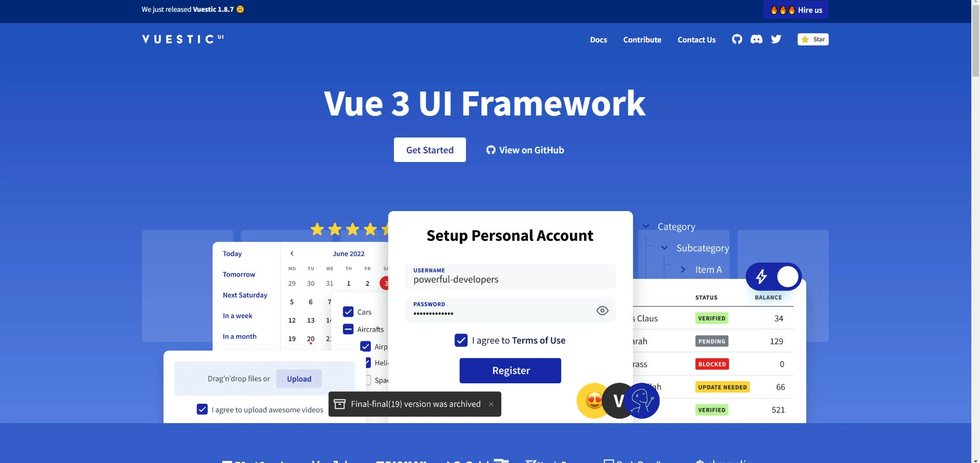 Vuestic UI